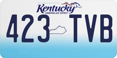 KY license plate 423TVB