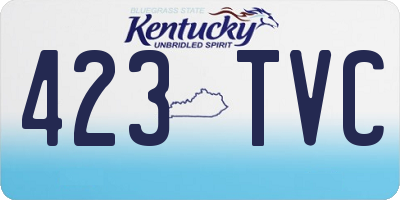 KY license plate 423TVC