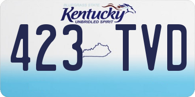 KY license plate 423TVD