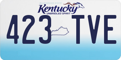 KY license plate 423TVE