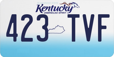 KY license plate 423TVF
