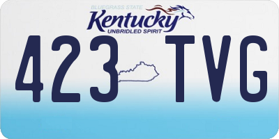 KY license plate 423TVG