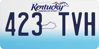 KY license plate 423TVH