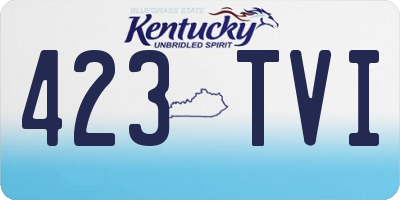 KY license plate 423TVI