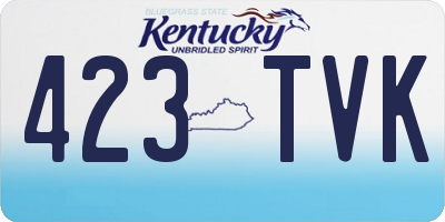 KY license plate 423TVK