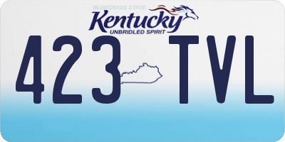 KY license plate 423TVL