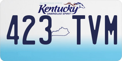 KY license plate 423TVM