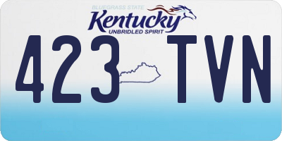 KY license plate 423TVN
