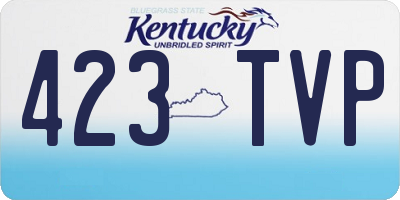 KY license plate 423TVP