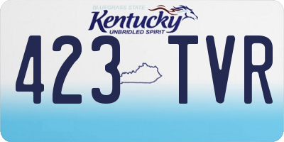 KY license plate 423TVR
