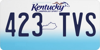 KY license plate 423TVS