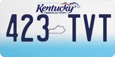 KY license plate 423TVT