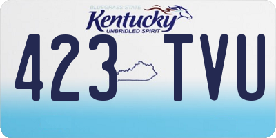 KY license plate 423TVU