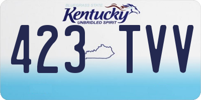 KY license plate 423TVV