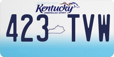 KY license plate 423TVW