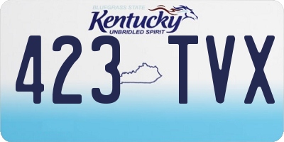 KY license plate 423TVX