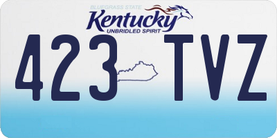 KY license plate 423TVZ