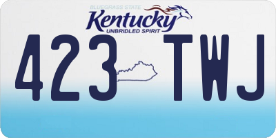 KY license plate 423TWJ