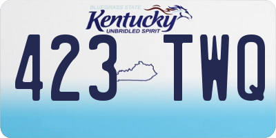 KY license plate 423TWQ