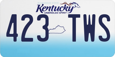 KY license plate 423TWS