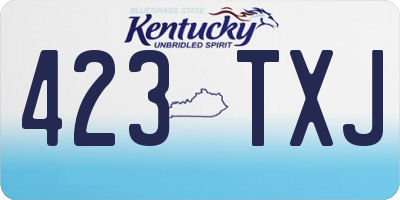 KY license plate 423TXJ
