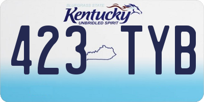 KY license plate 423TYB
