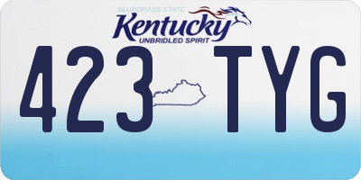 KY license plate 423TYG