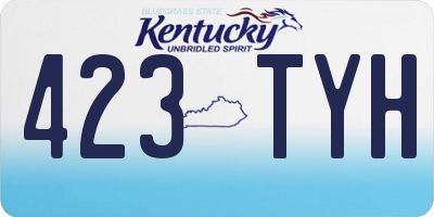 KY license plate 423TYH