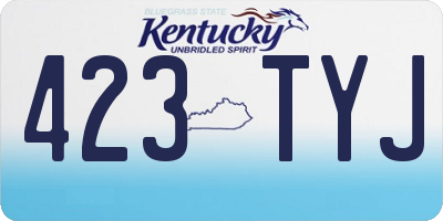 KY license plate 423TYJ
