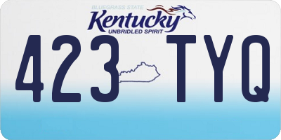 KY license plate 423TYQ