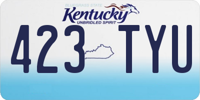 KY license plate 423TYU
