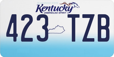 KY license plate 423TZB