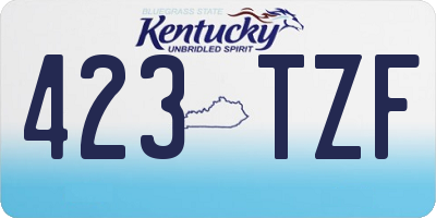 KY license plate 423TZF