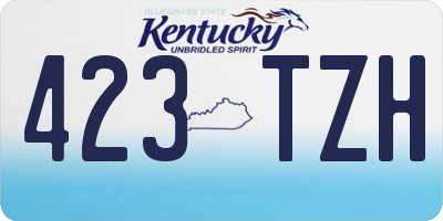 KY license plate 423TZH