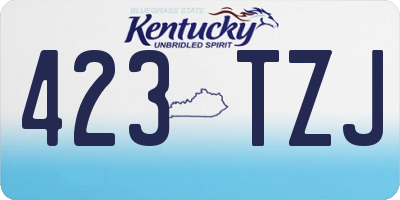 KY license plate 423TZJ