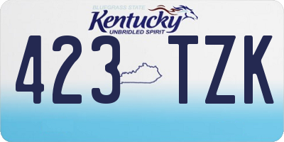 KY license plate 423TZK