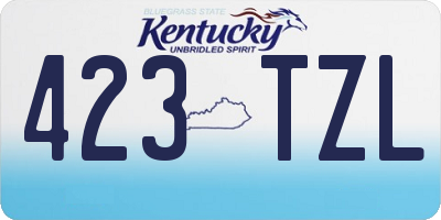 KY license plate 423TZL