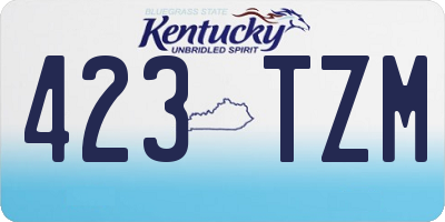KY license plate 423TZM