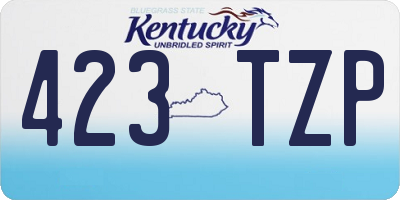 KY license plate 423TZP