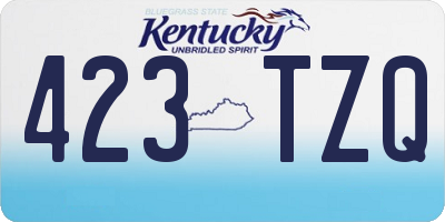 KY license plate 423TZQ