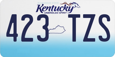 KY license plate 423TZS