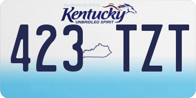 KY license plate 423TZT