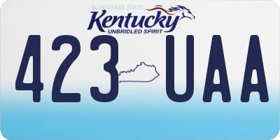 KY license plate 423UAA
