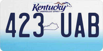 KY license plate 423UAB