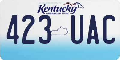 KY license plate 423UAC