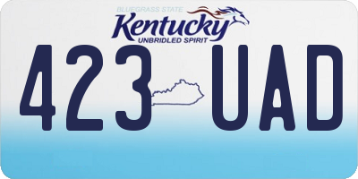 KY license plate 423UAD