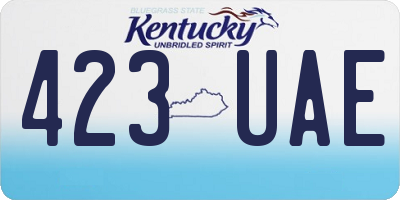 KY license plate 423UAE