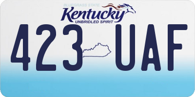 KY license plate 423UAF
