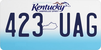 KY license plate 423UAG