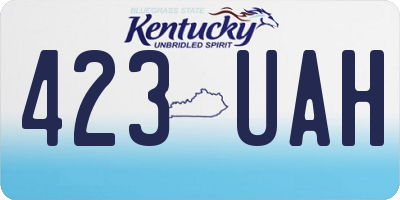 KY license plate 423UAH